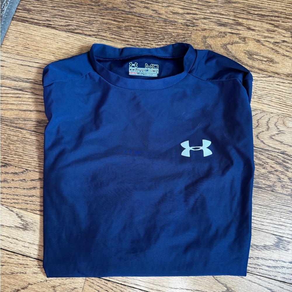 Under Armour Dark Blue Crew Neck Compression Shirt